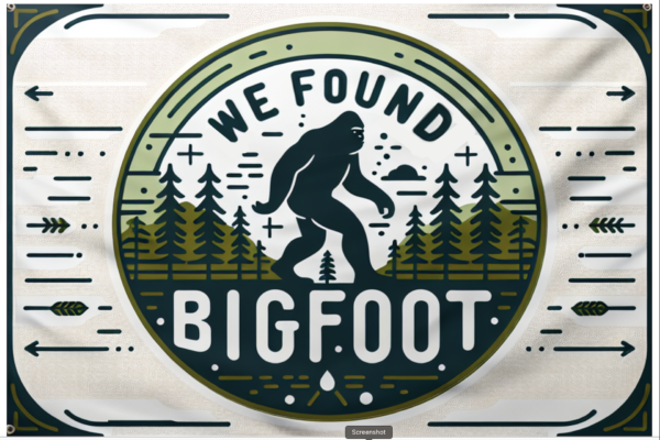 Celebrate the adventure of discovery with the "We Found Bigfoot" movie flag! Perfect for fans of the film, this flag captures the thrill of the hunt and the mystery of the legendary creature. Display it proudly to show your support for the movie and your belief in Bigfoot's elusive existence.